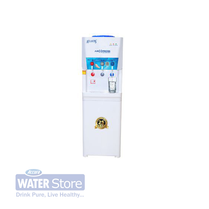 ATLANTIS: Air Press Touchless Hot Normal and Cold Floor Standing Water Dispenser - 3 Taps
